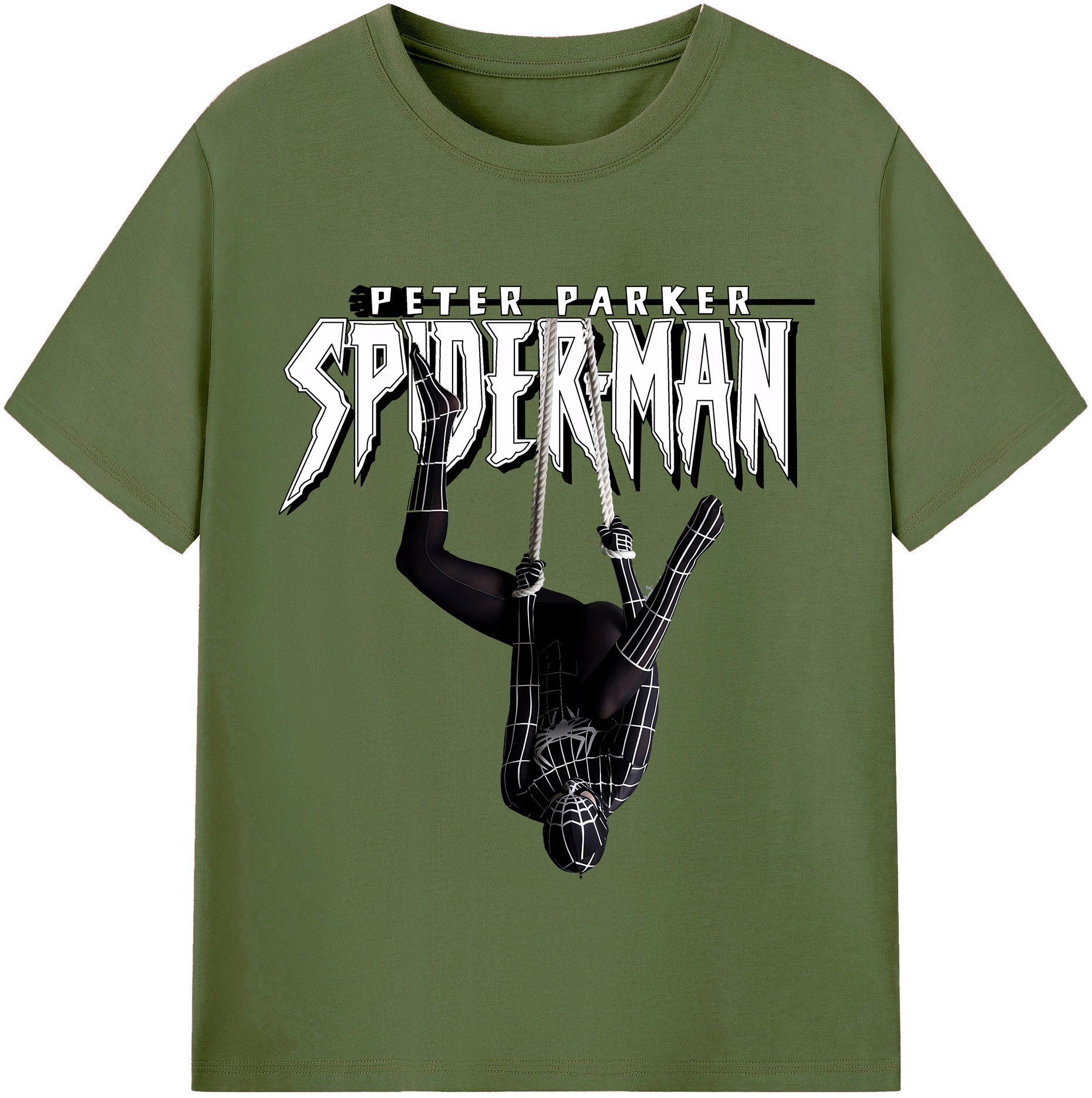 （画像用） Spider Man スパイダーマン 綿100％半袖Tシャツ（フロントプリント）